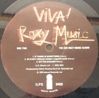 ROXY MUSIC Viva! Roxy Music (The Live Roxy Music Album) Vinyl Record LP Island 1976