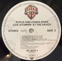 RUFUS & CHAKA KHAN Live - Stompin' At The Savoy Vinyl Record LP Warner Bros. 1983
