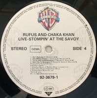 RUFUS & CHAKA KHAN Live - Stompin' At The Savoy Vinyl Record LP Warner Bros. 1983