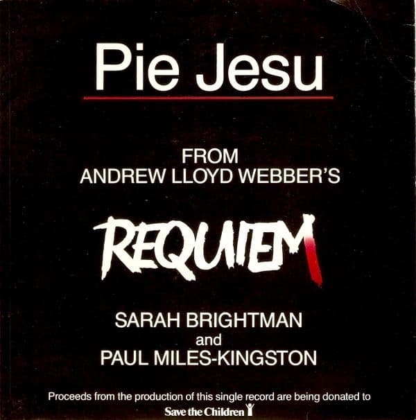 SARAH BRIGHTMAN AND PAUL MILES-KINGSTON Pie Jesu Vinyl Record 7 Inch HMV 1985