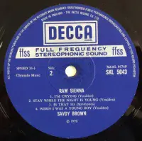 SAVOY BROWN Raw Sienna Vinyl Record LP Decca 1970 UK SKL 5043 Stereo 1W 1W 1st Original Gatefold