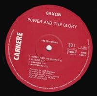 SAXON Power And The Glory Vinyl Record LP French Carrere 1983