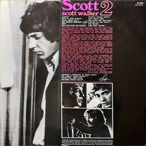 SCOTT WALKER Scott 2 Vinyl Record LP Philips 1968