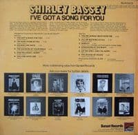 SHIRLEY BASSEY I've Got A Song For You Vinyl Record LP Sunset 1968 Stereo UK Reissue SLS 50151 33rpm