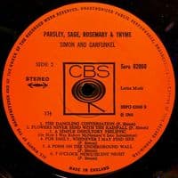 SIMON & GARFUNKEL Parsley, Sage, Rosemary And Thyme Vinyl Record LP CBS 1966