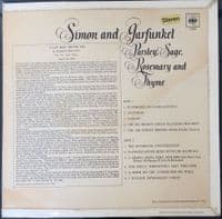 SIMON & GARFUNKEL Parsley, Sage, Rosemary And Thyme Vinyl Record LP CBS 1966