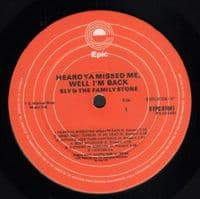 SLY & THE FAMILY STONE Heard Ya Missed Me, Well I'm Back Vinyl Record LP Epic 1976