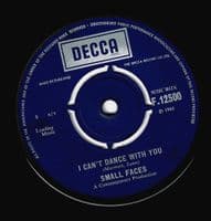SMALL FACES My Mind's Eye Vinyl Record 7 Inch Decca 1966 UK Pressing F.12500 T2-1C Matrix 4-Pronged