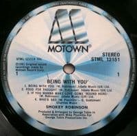 SMOKEY ROBINSON Being With You Vinyl Record LP Motown 1981