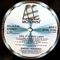SMOKEY ROBINSON Yes, It's You Lady Vinyl Record LP Motown 1982