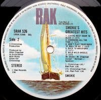 SMOKIE Greatest Hits Vinyl Record LP RAK 1977