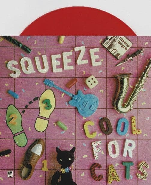 SQUEEZE Cool For Cats Vinyl Record 7 Inch A&M 1979 Dark Pink Vinyl