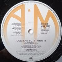 SQUEEZE Cosi Fan Tutti Frutti Vinyl Record LP A&M 1985