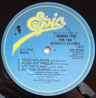 STANLEY CLARKE I Wanna Play For You Vinyl Record LP Epic 1979