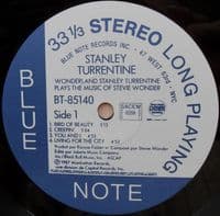 STANLEY TURRENTINE Wonderland Vinyl Record LP Blue Note 1987