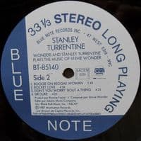 STANLEY TURRENTINE Wonderland Vinyl Record LP Blue Note 1987