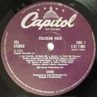 STARZ Coliseum Rock Vinyl Record LP Capitol 1978