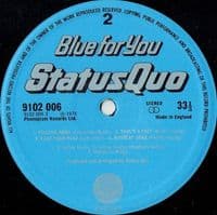 STATUS QUO Blue For You Vinyl Record LP Vertigo 1976