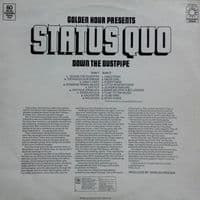 STATUS QUO Down The Dustpipe Vinyl Record LP Golden Hour 1975