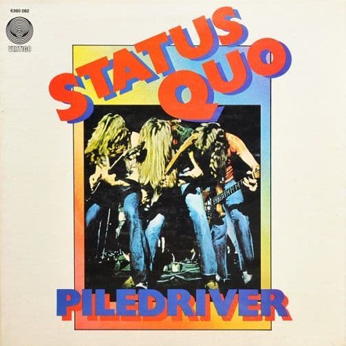 STATUS QUO Piledriver Vinyl Record LP Italian Vertigo Swirl 1973