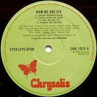 STEELEYE SPAN Now We Are Six Vinyl Record LP Chrysalis