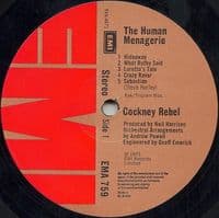 STEVE HARLEY & COCKNEY REBEL The Human Menagerie Vinyl Record LP EMI 1973