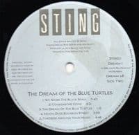 STING The Dream Of The Blue Turtles Vinyl Record LP A&M 1985