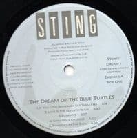STING The Dream Of The Blue Turtles Vinyl Record LP A&M 1985.