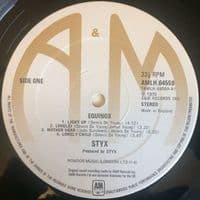 STYX Equinox Vinyl Record LP A&M 1975