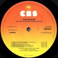 SUTHERLAND BROTHERS & QUIVER Reach For The Sky Vinyl Record LP CBS 1975