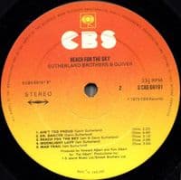 SUTHERLAND BROTHERS & QUIVER Reach For The Sky Vinyl Record LP CBS 1975