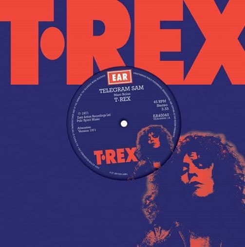 T.REX Telegram Sam Vinyl Record 7 Inch Easy Action 2019 Blue Vinyl