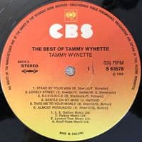 TAMMY WYNETTE The Best Of Tammy Wynette Vinyl Record LP CBS 1975