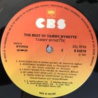 TAMMY WYNETTE The Best Of Tammy Wynette Vinyl Record LP CBS 1975