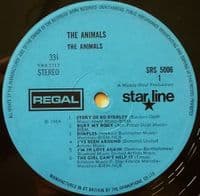 THE ANIMALS The Animals Vinyl Record LP Regal Starline 1969
