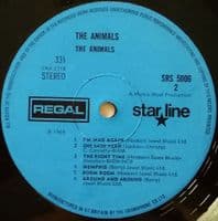 THE ANIMALS The Animals Vinyl Record LP Regal Starline 1969