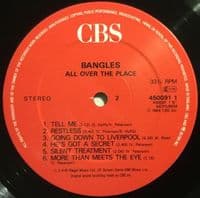 THE BANGLES All Over The Place Vinyl Record LP CBS 1986