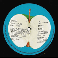 THE BEATLES 1967-1970 Vinyl Record LP Dutch Apple 1980 Reissue Pressing Pic Sleeve 1A 184-05 309/10