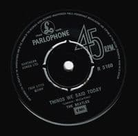 THE BEATLES A Hard Day's Night Vinyl Record 7 Inch Parlophone 1976 UK Green Picture Sleeve R 5160 1N
