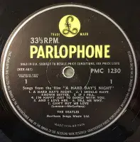 THE BEATLES A Hard Day’s Night Vinyl Record LP Parlophone 1964 3N/3N Matrix 3 GM/1 P