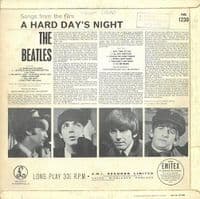 THE BEATLES A Hard Day's Night Vinyl Record LP Parlophone 1964 UK Mono 1st Press Ernest J Day Sleeve
