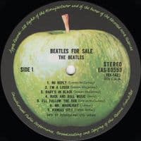 THE BEATLES Beatles For Sale Vinyl Record LP 1976 Rare Japanese EAS Series Matt Gatefold EAS-80553