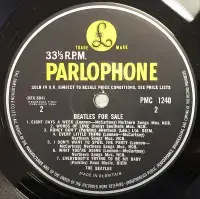 THE BEATLES Beatles For Sale Vinyl Record LP Parlophone 1964 UK Mono 1st Pressing 4N/4N GLP/APD