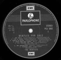 THE BEATLES Beatles For Sale Vinyl Record LP Parlophone 1974 French Export PCS 3062 Pathé Marconi
