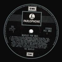 THE BEATLES Beatles For Sale Vinyl Record LP Parlophone 1976 UK Stereo Pressing HTM Master PCS 3062
