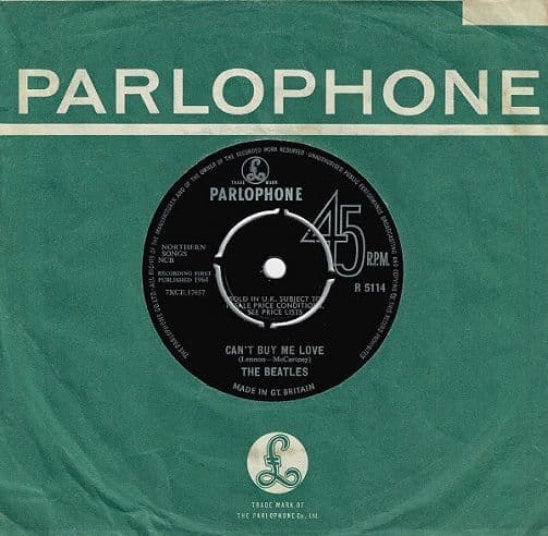 THE BEATLES Can't Buy Me Love Vinyl Record 7 Inch Parlophone 1964..