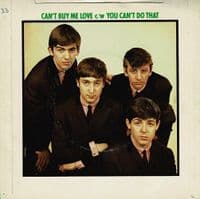 THE BEATLES Can't Buy Me Love Vinyl Record 7 Inch Parlophone 1976 UK 45 Green Picture Sleeve R 5114