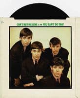 THE BEATLES Can't Buy Me Love Vinyl Record 7 Inch Parlophone 1976 UK 45 Green Picture Sleeve R 5114