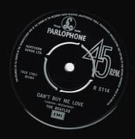 THE BEATLES Can't Buy Me Love Vinyl Record 7 Inch Parlophone 1976 UK Reissue Green Sleeve R 5114 Pop