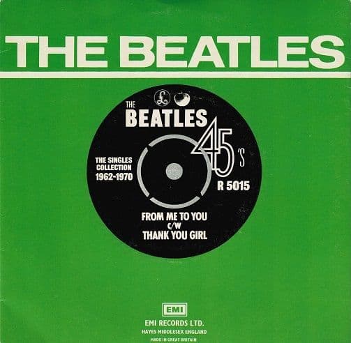 THE BEATLES From Me To You Vinyl Record 7 Inch Parlophone 1976 Green Sleeve 45rpm Single Reissue